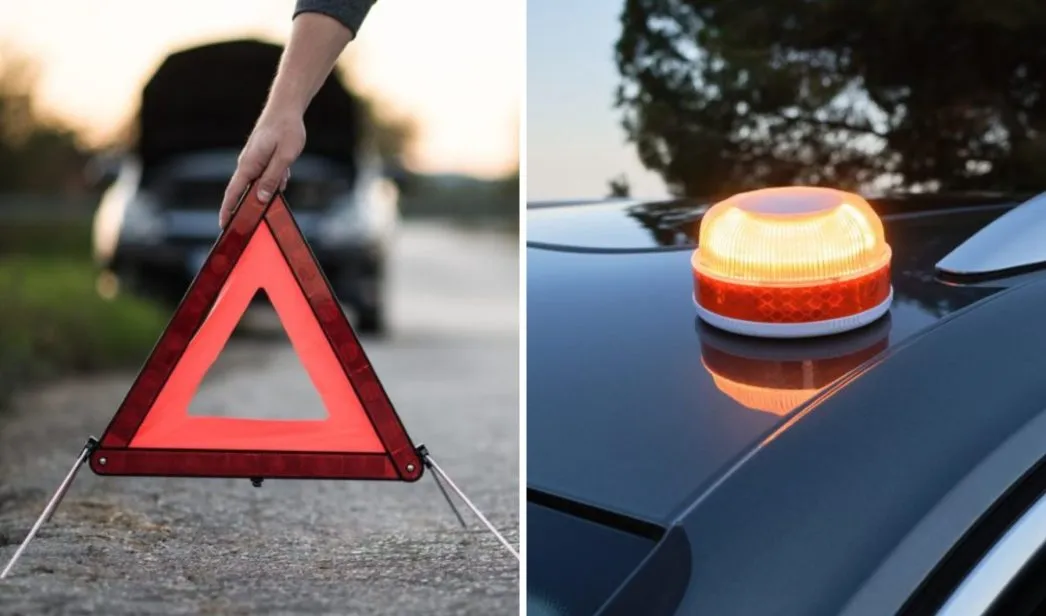 Comparativa entre triángulos y baliza V16