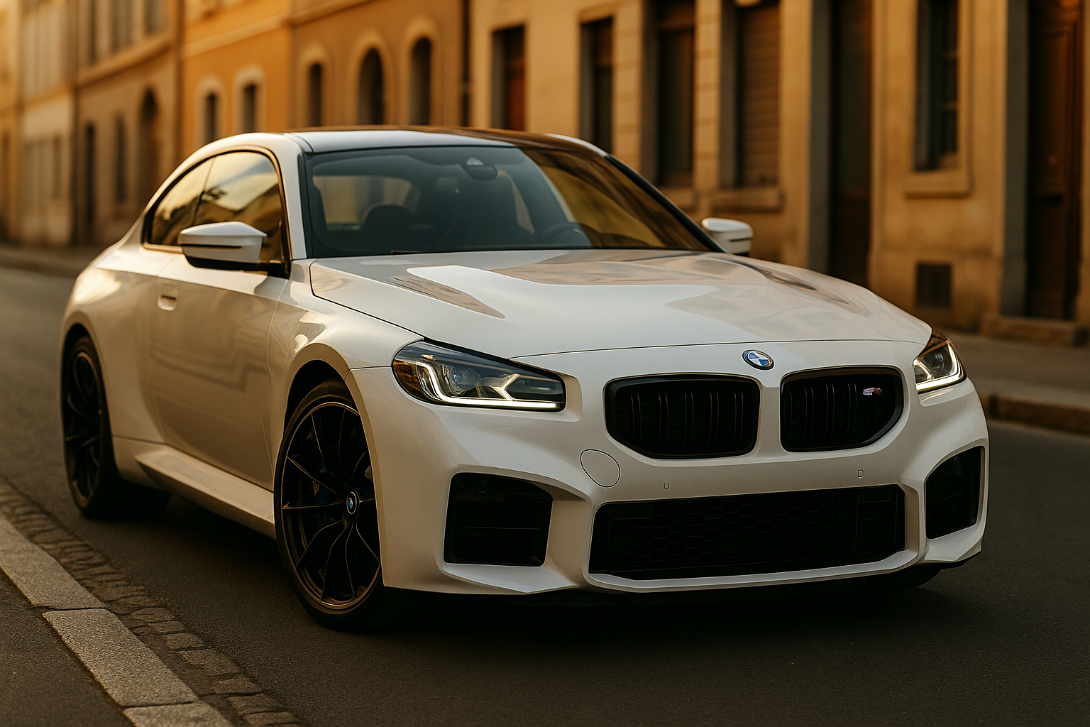 BMW M2 blanco fotorealista 1