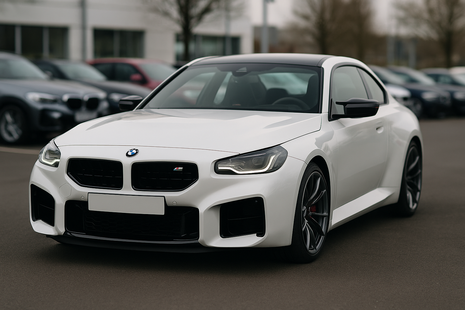 BMW M2 blanco fotorealista 3